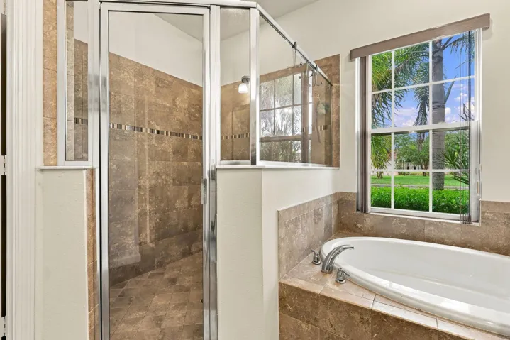 Master shower and tub