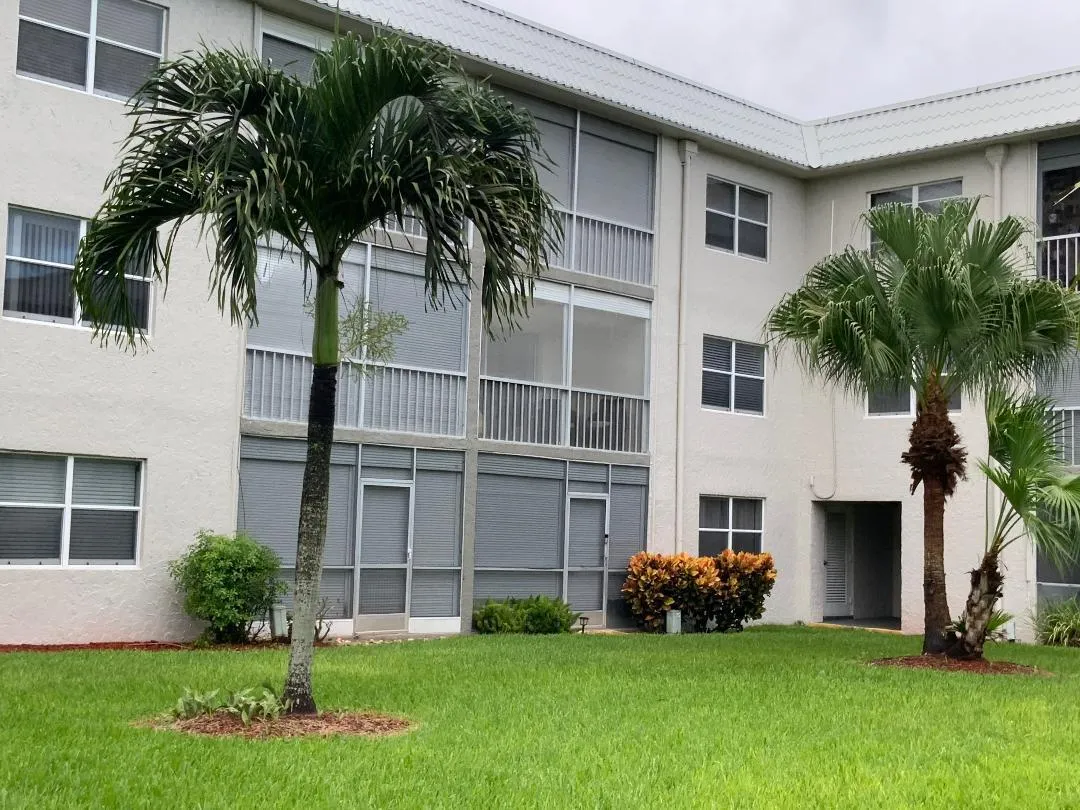 Rear of building and patio