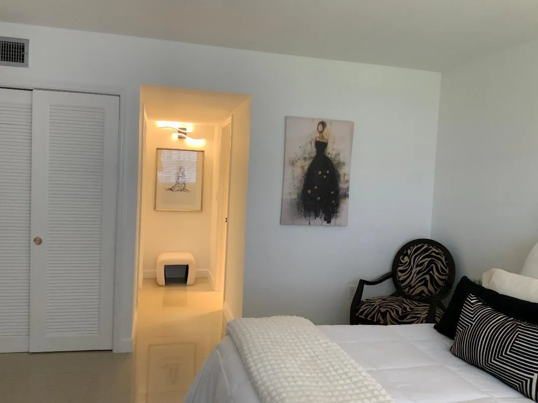 Master bedroom hallway to bath and closet