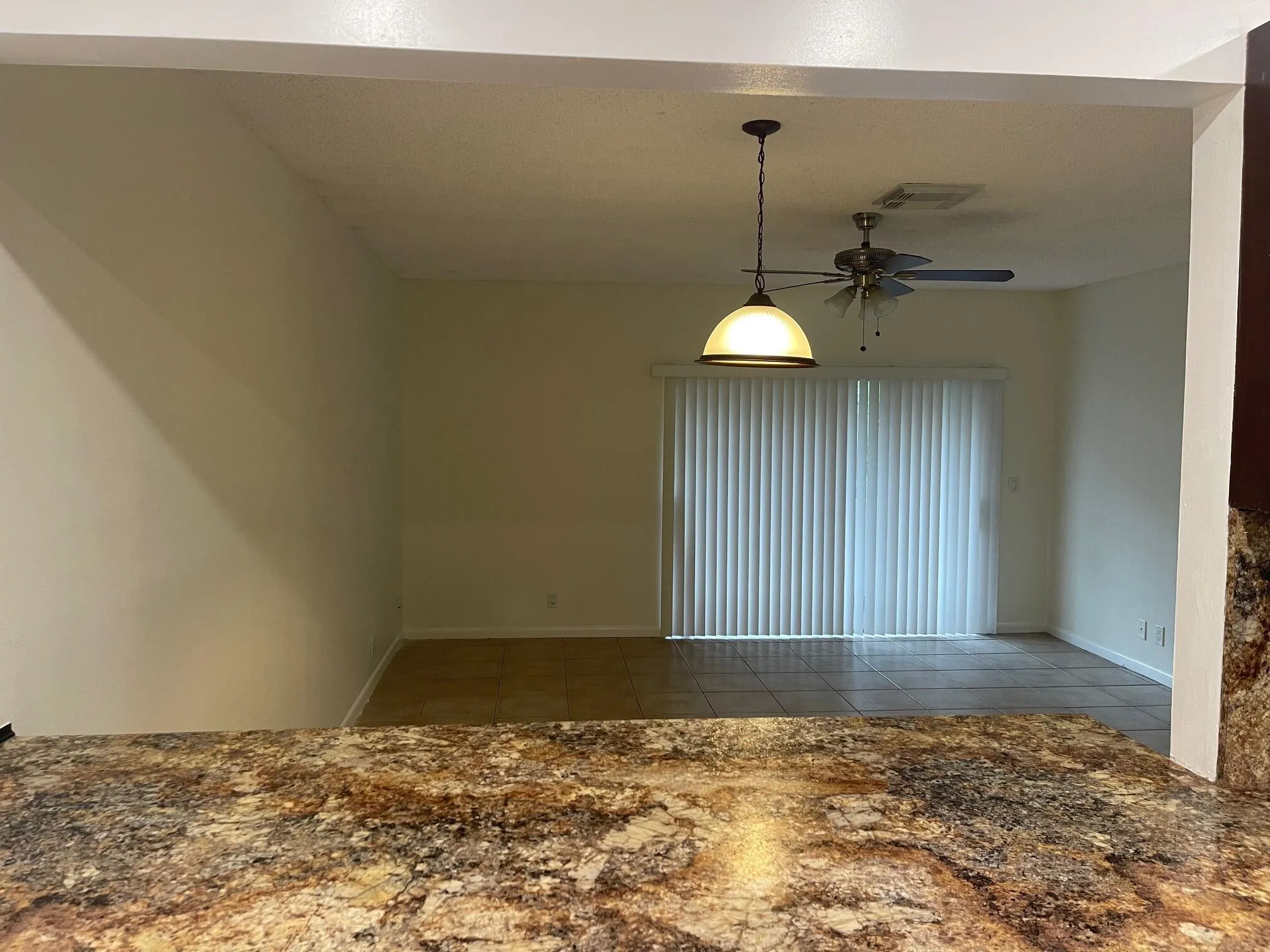 LOOKING INTO THE LIVING/DINING ROOM