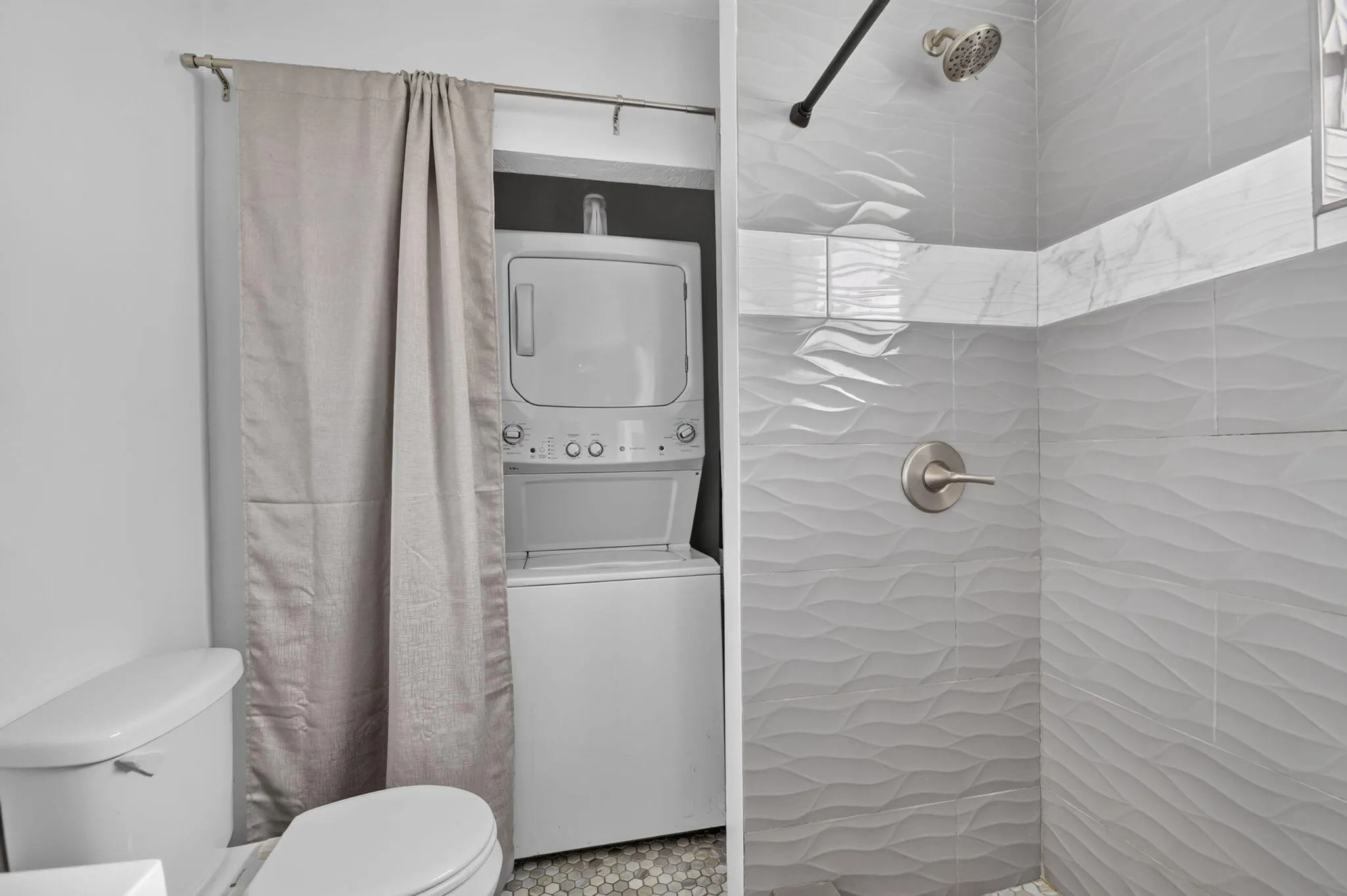 Newer Washer & Dryer in bath