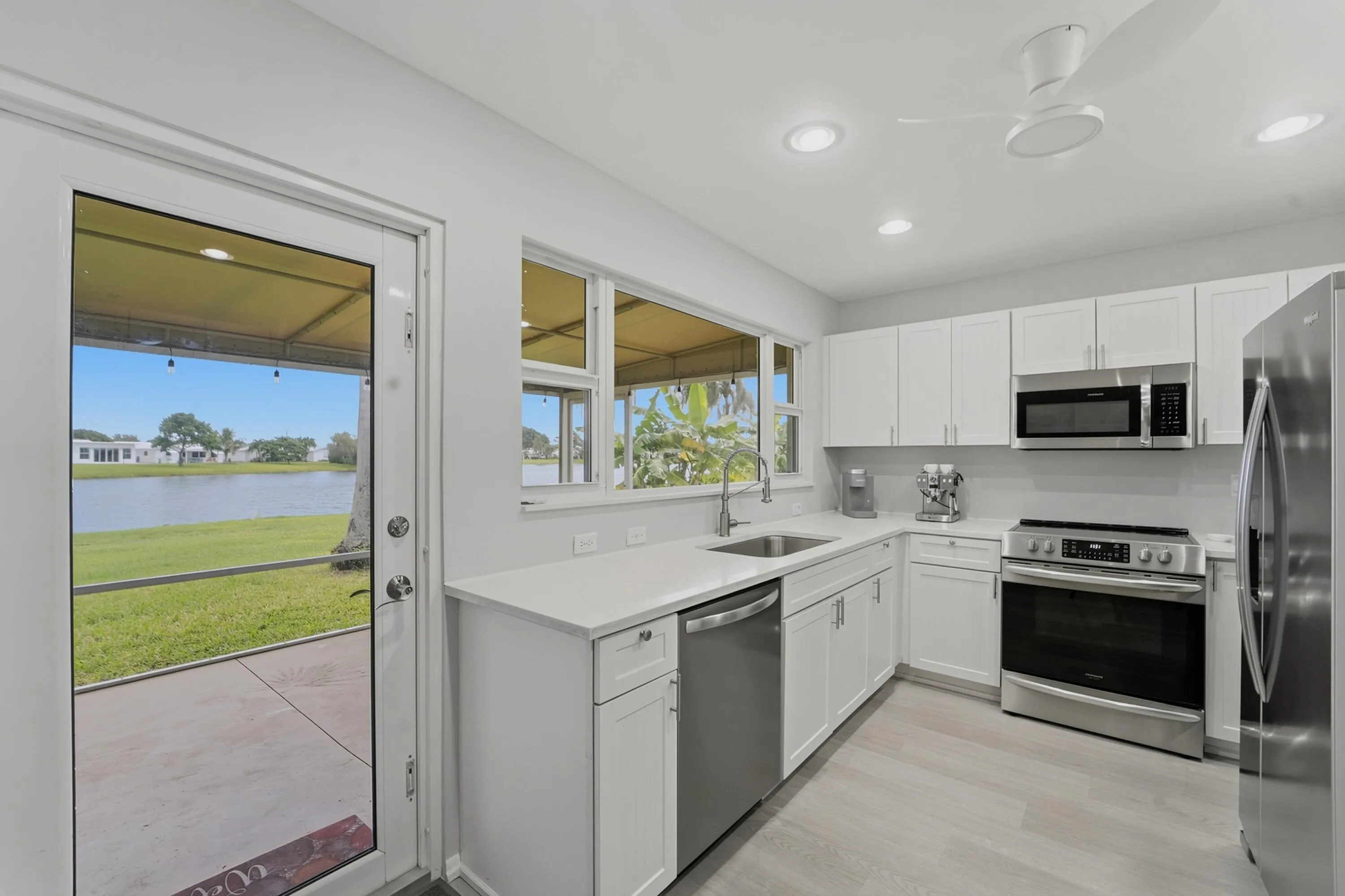 Kitchen With Lake View