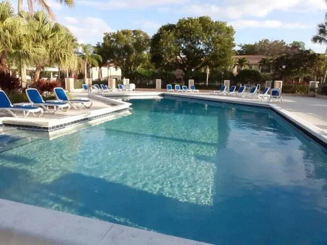 Expansive community swimming pool.
