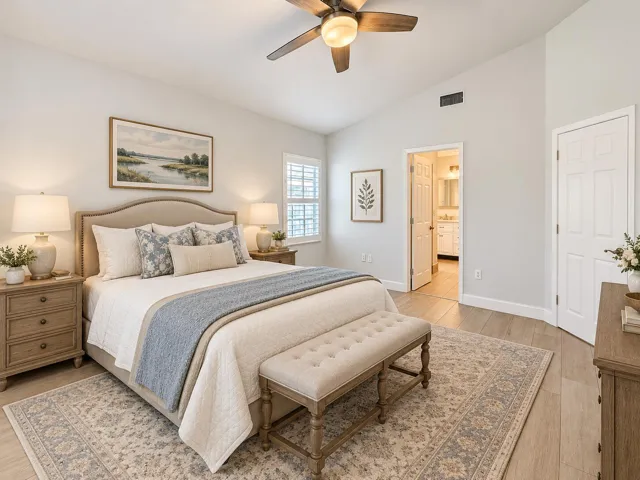 Master Bed Staged