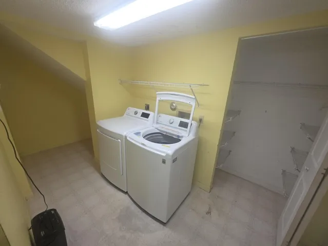 Large Laundry and storage area