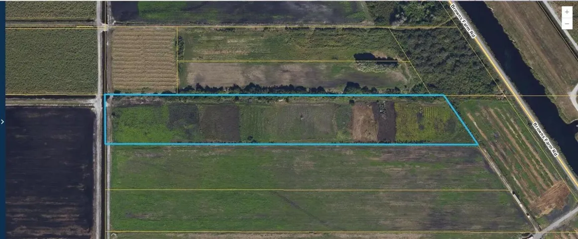 Parcel outline - 9.32 acres on Browns Farm Road