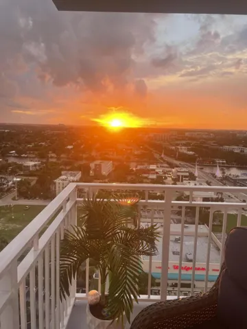 sunset from balcony