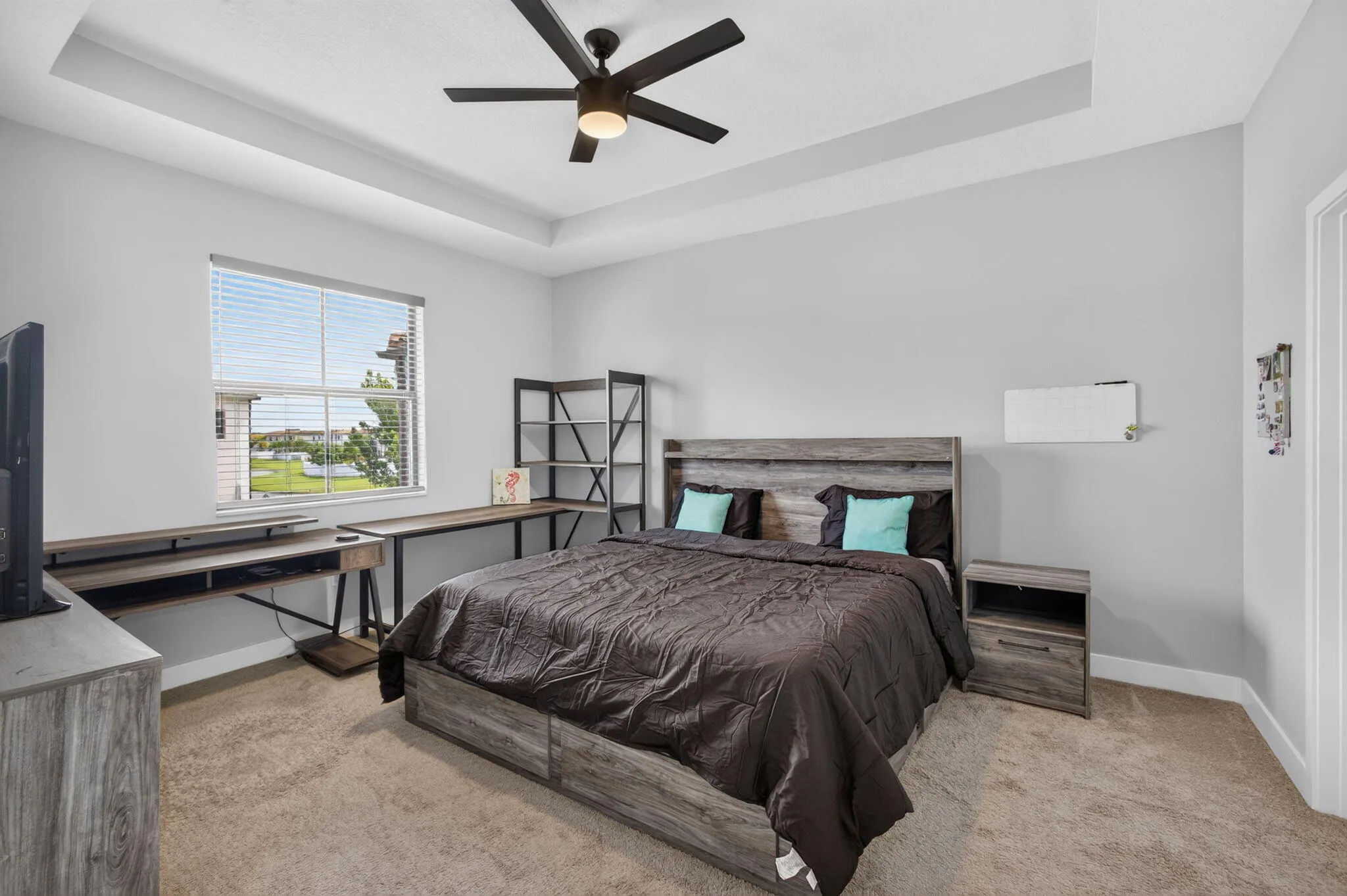 Primary bedroom has a great walk in closet -perfect for fashion fans.