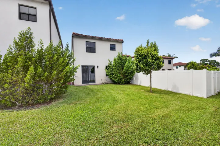 Large back yard.