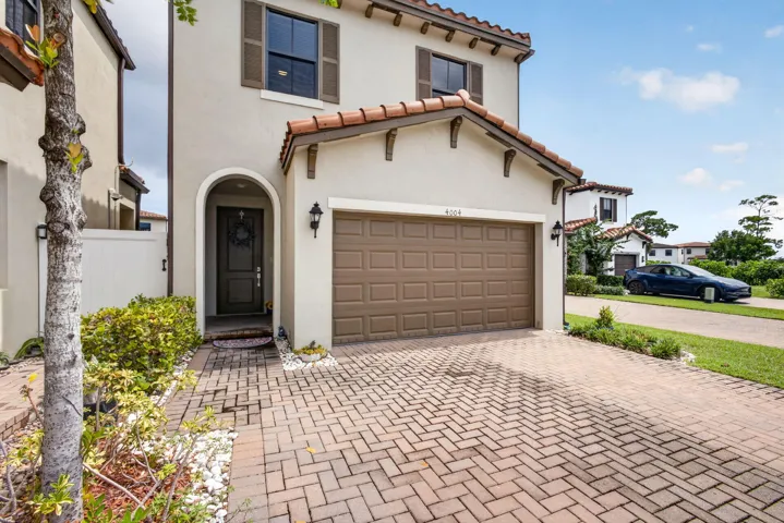Covered entry welcomes you home.