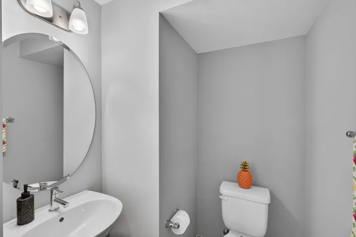 Convenient powder room on the first floor.