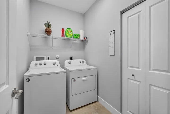 Full capacity washer and dryer.