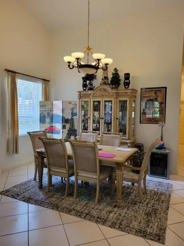 Semi formal Dining- again note the diagonal tile throughout the main area.