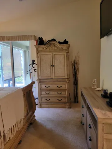 All the ceilings are extremely high, but is show cased in master with a vaulted ceiling.