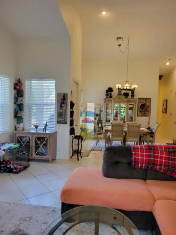 Looking from Living room back towards Dining room. Out of sight is the kitchen on Right.