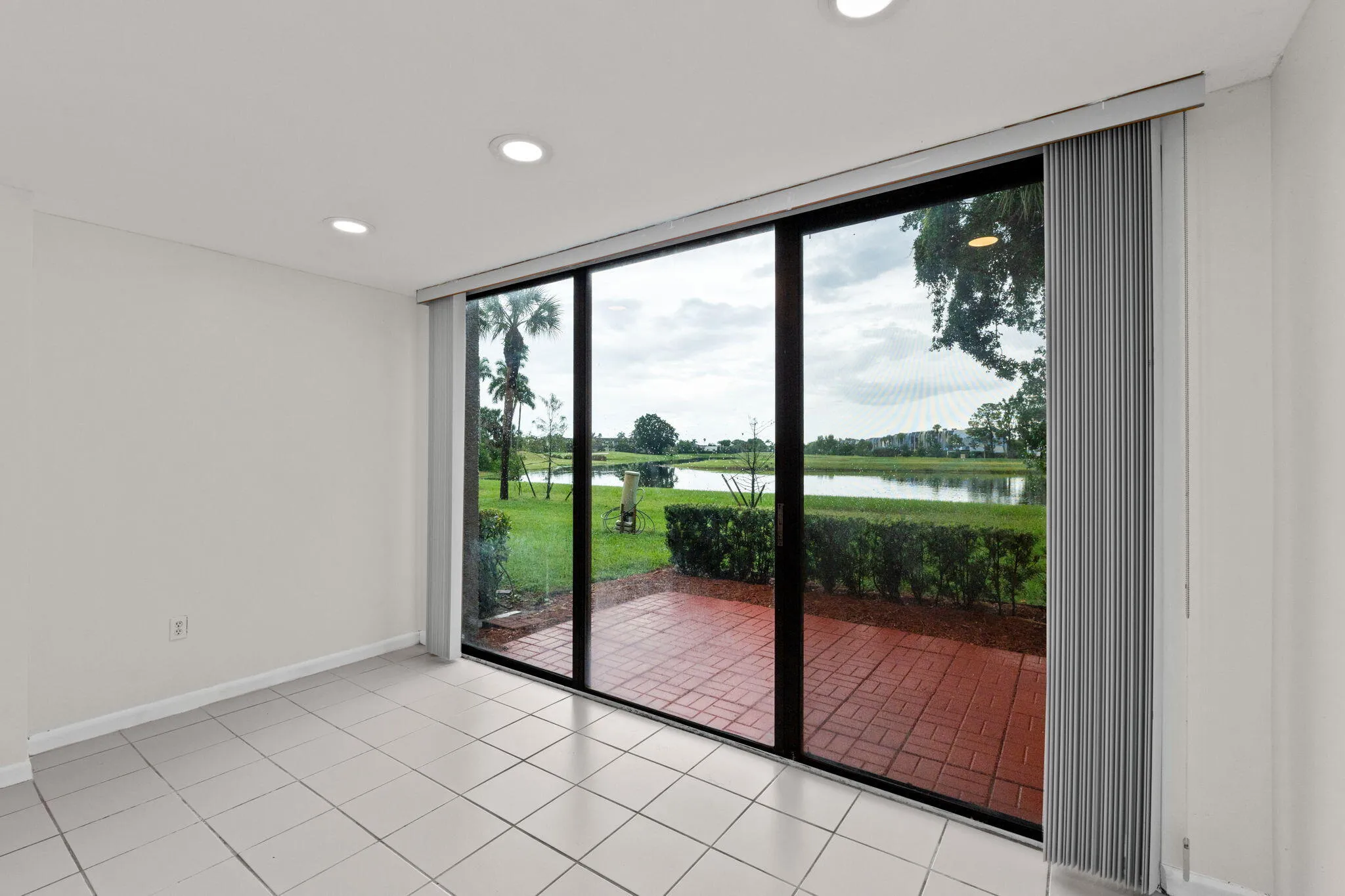 Patio Door with Pond View