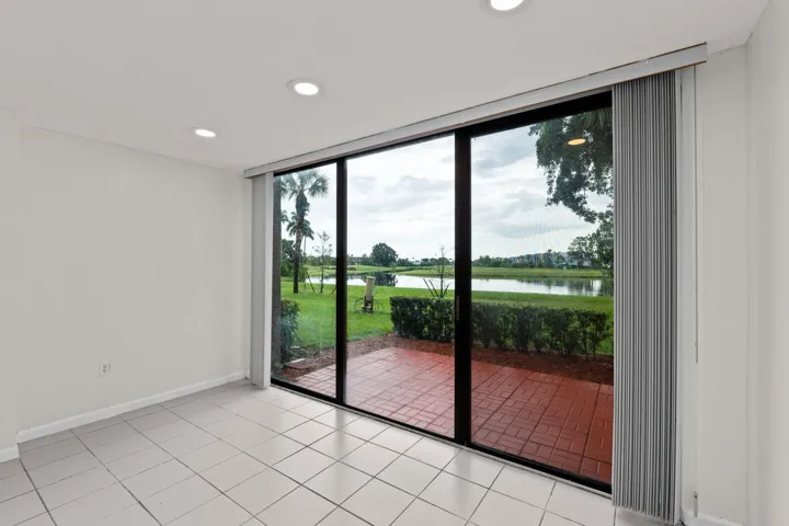 Patio Door with Pond View