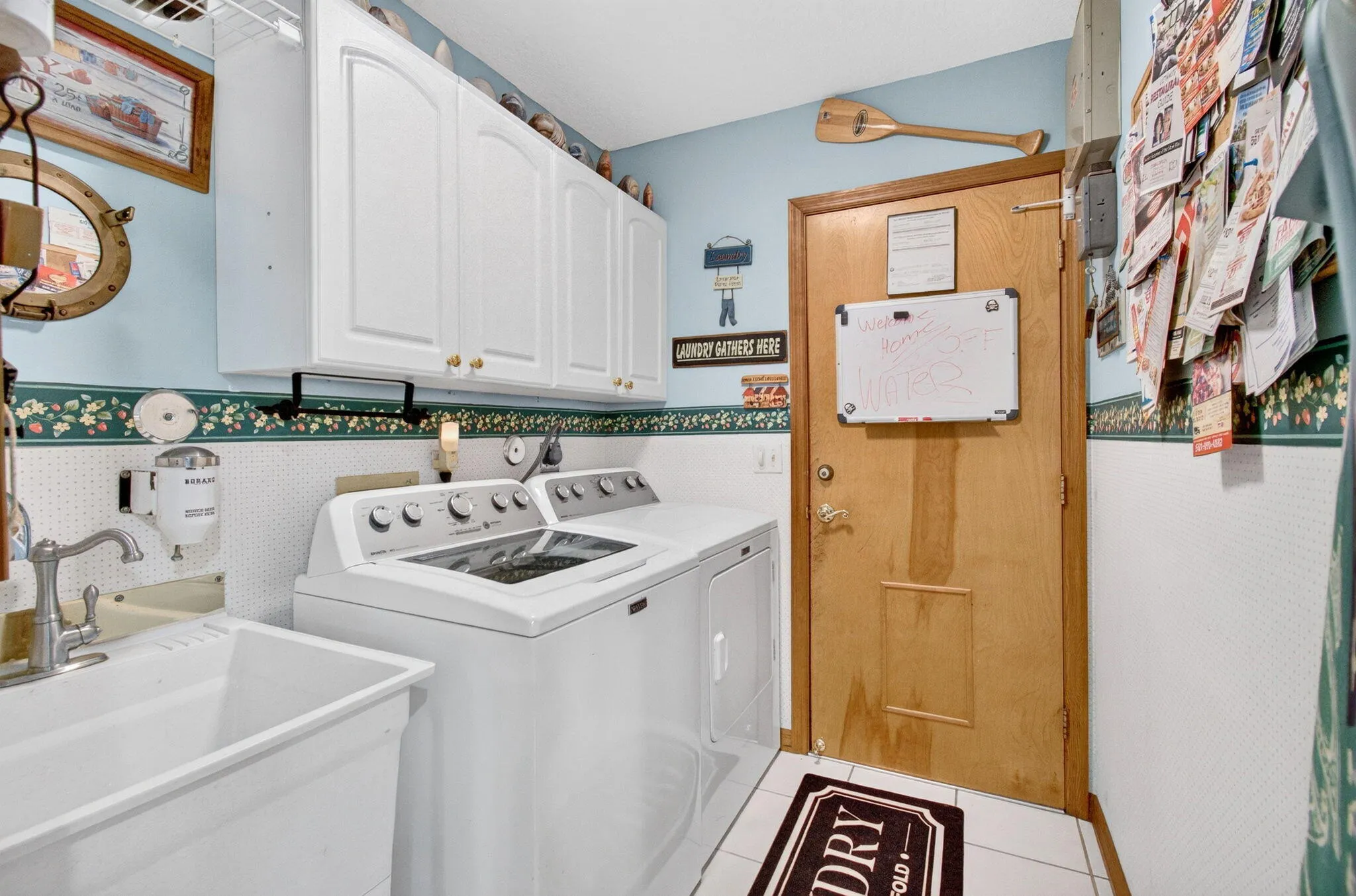 downstairs laundry room