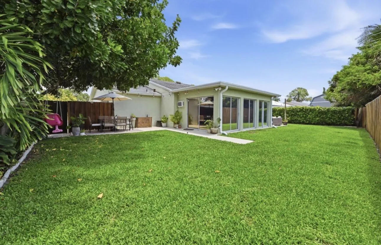 Large backyard with plenty of space to run