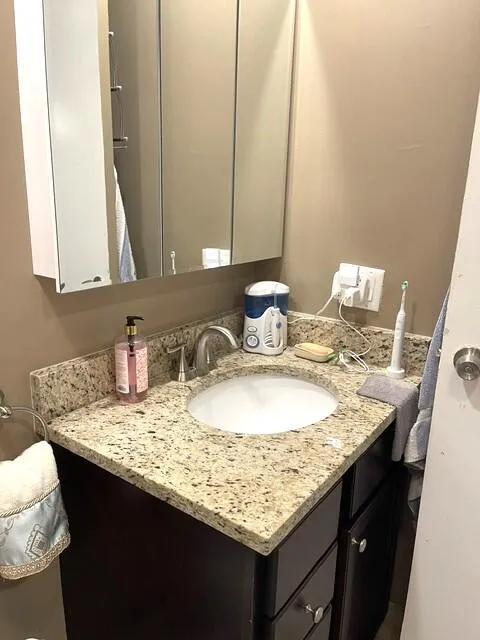 updated master bathroom