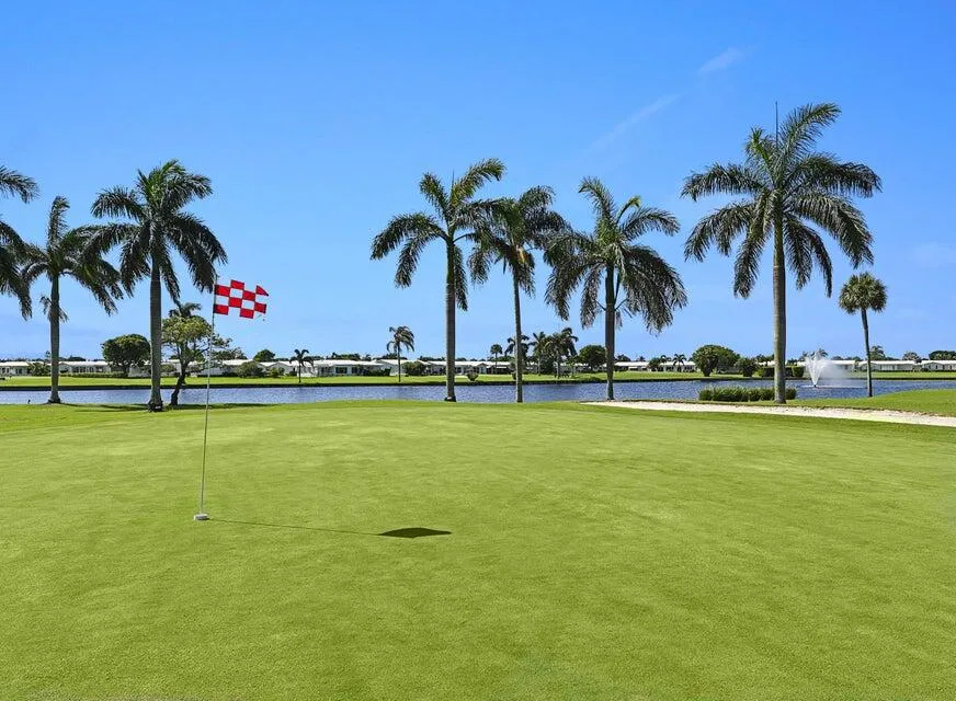 Water views from the golf course of the lakes.