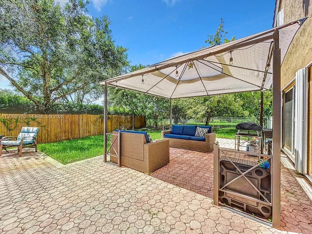 Covered pool-side area