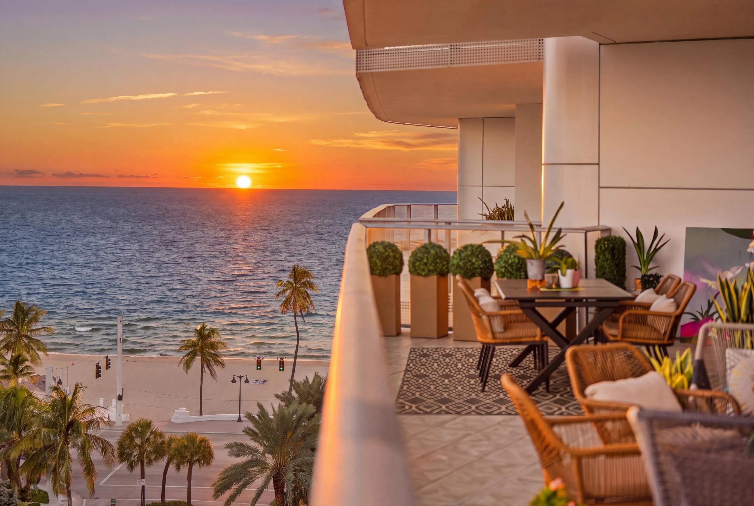 Sunrise balcony views