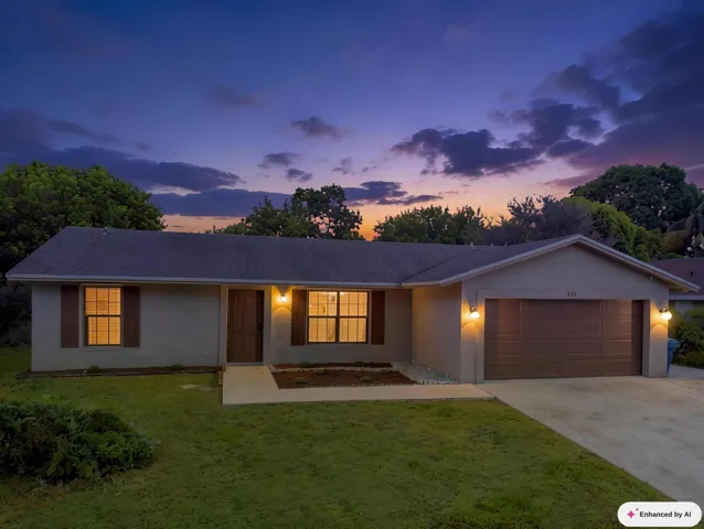“This image has been Ai Edited to illustrate the property's Dusk or Twilight View”