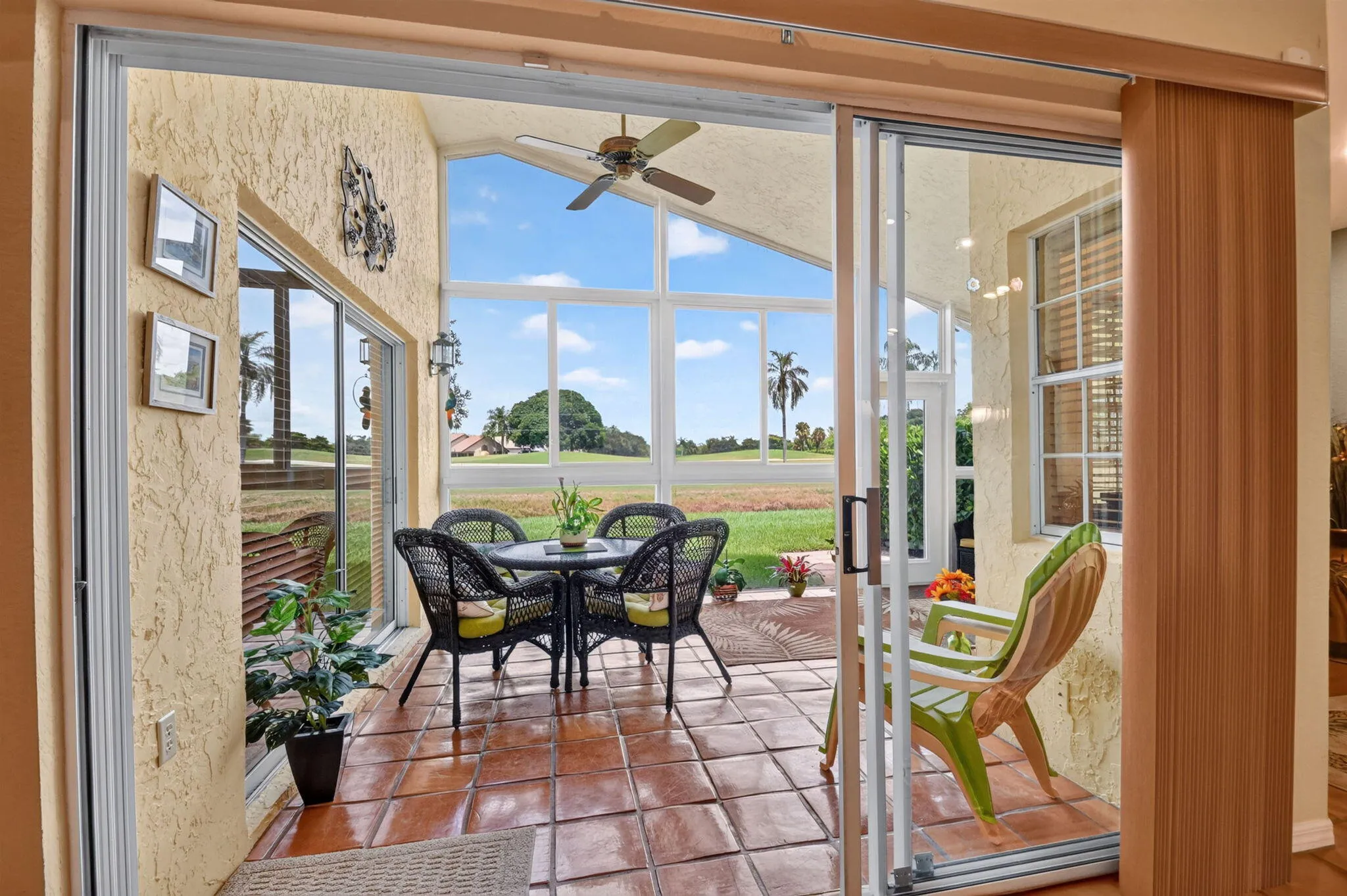 Glass enclosed sunroom