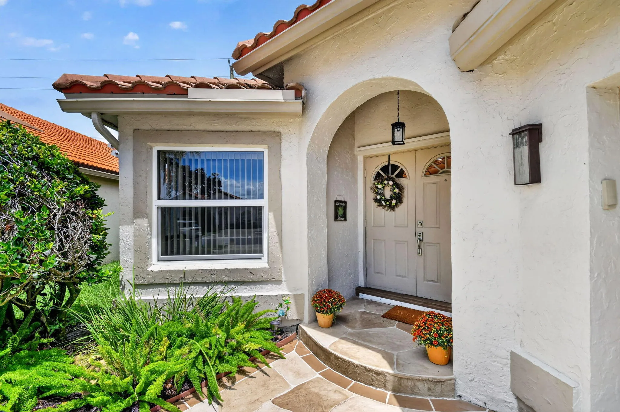 Beautiful stamped driveway and front porch