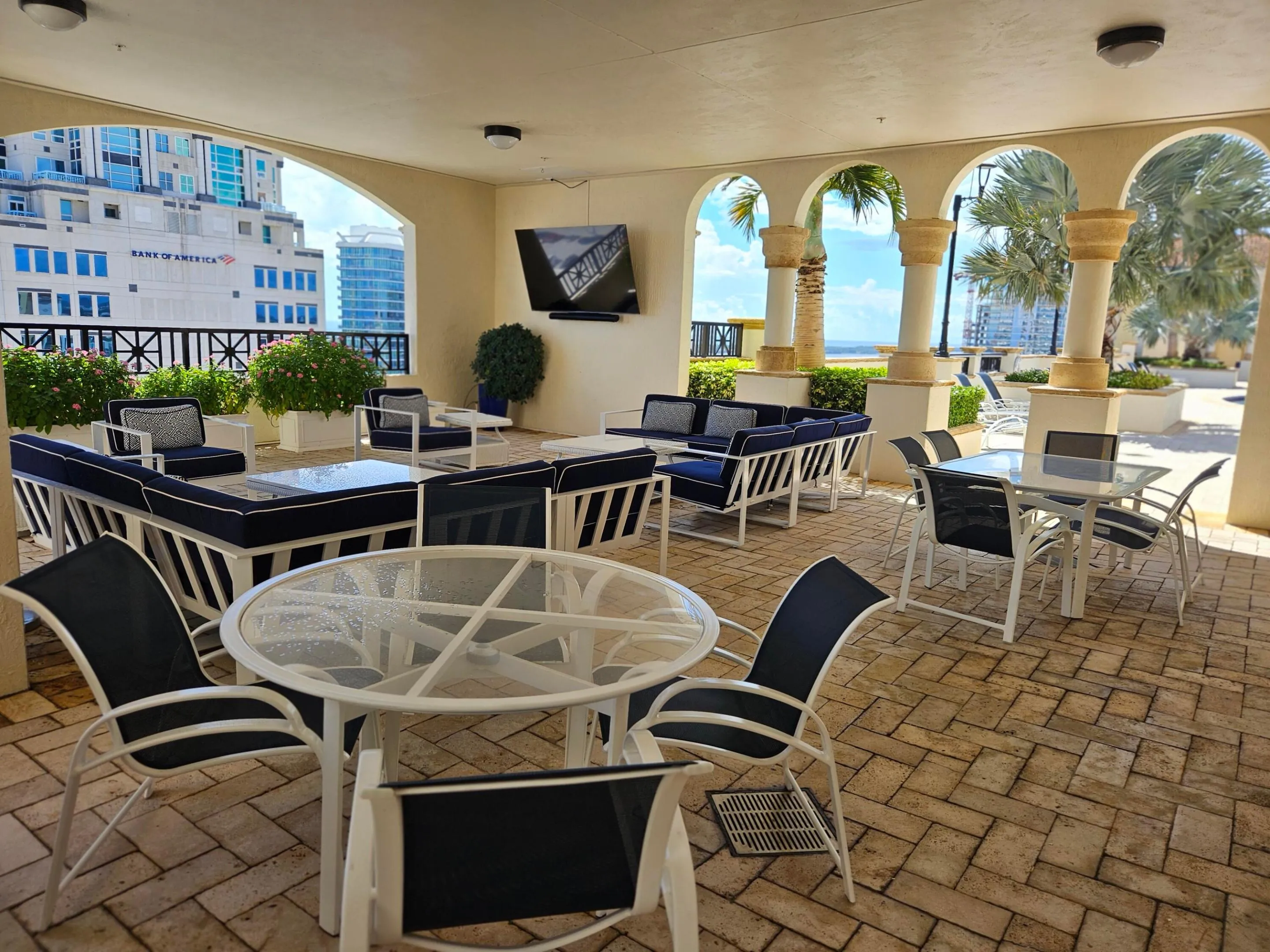 TV Pool Seating Area
