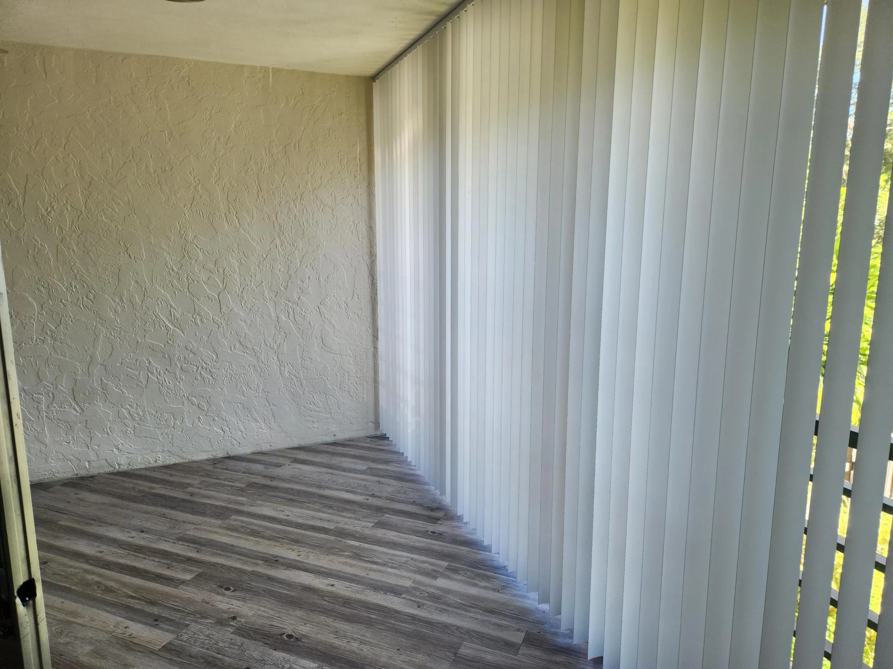 Enclosed patio view