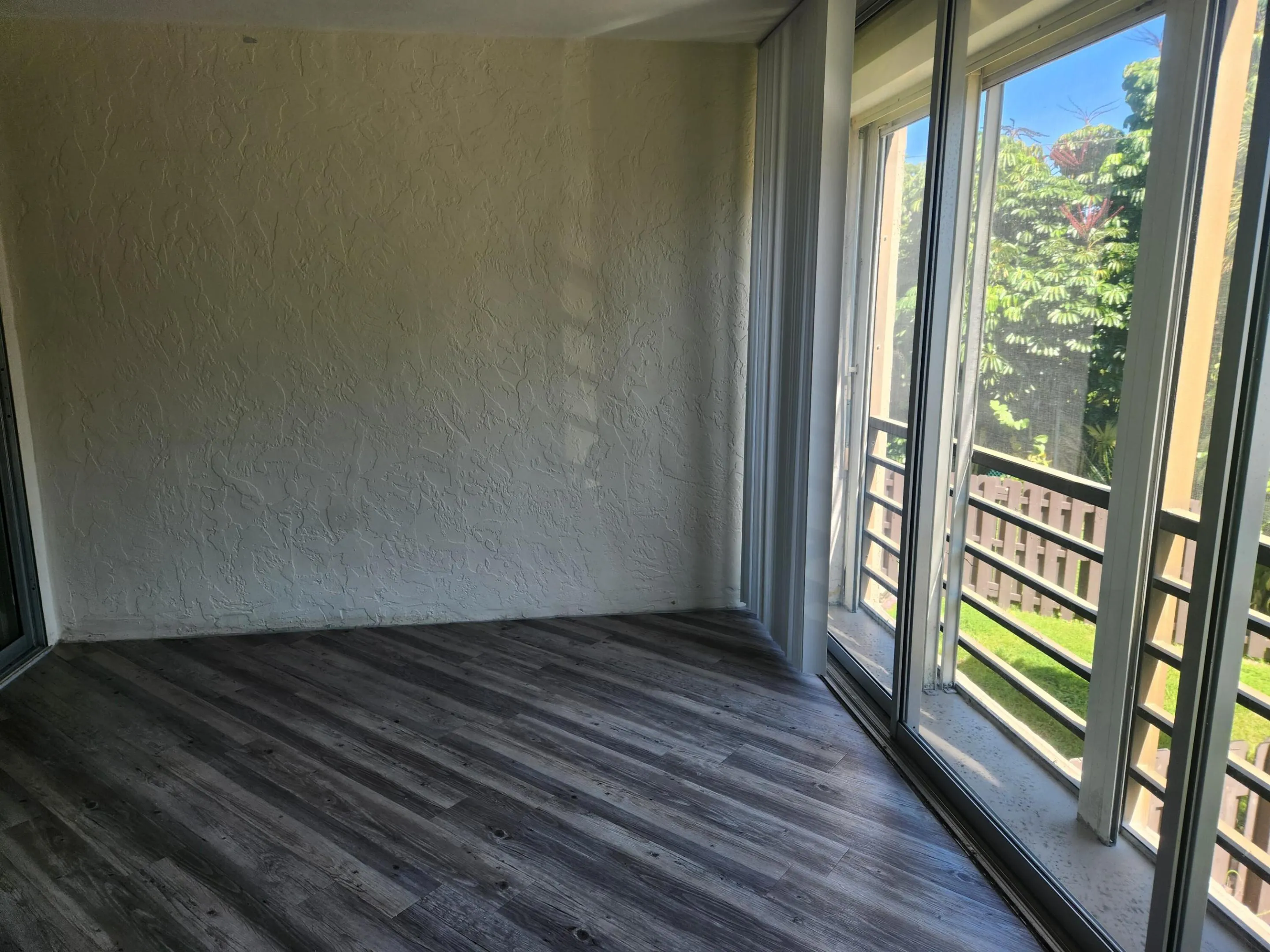 Enclosed patio view