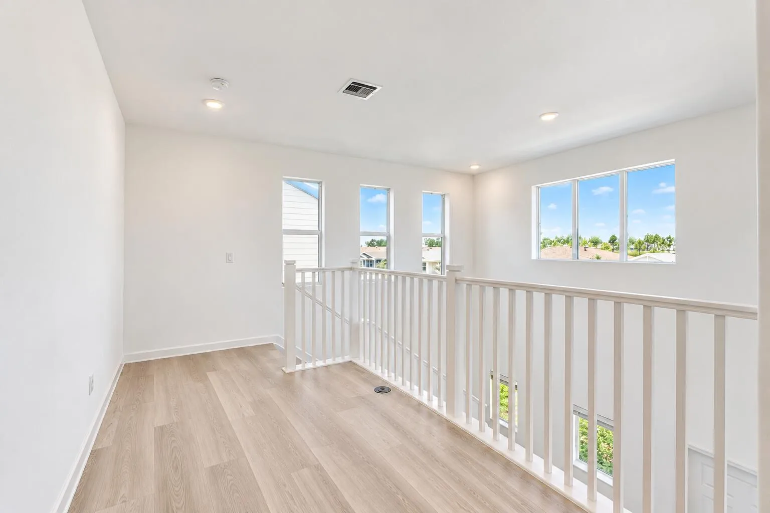 upstairs