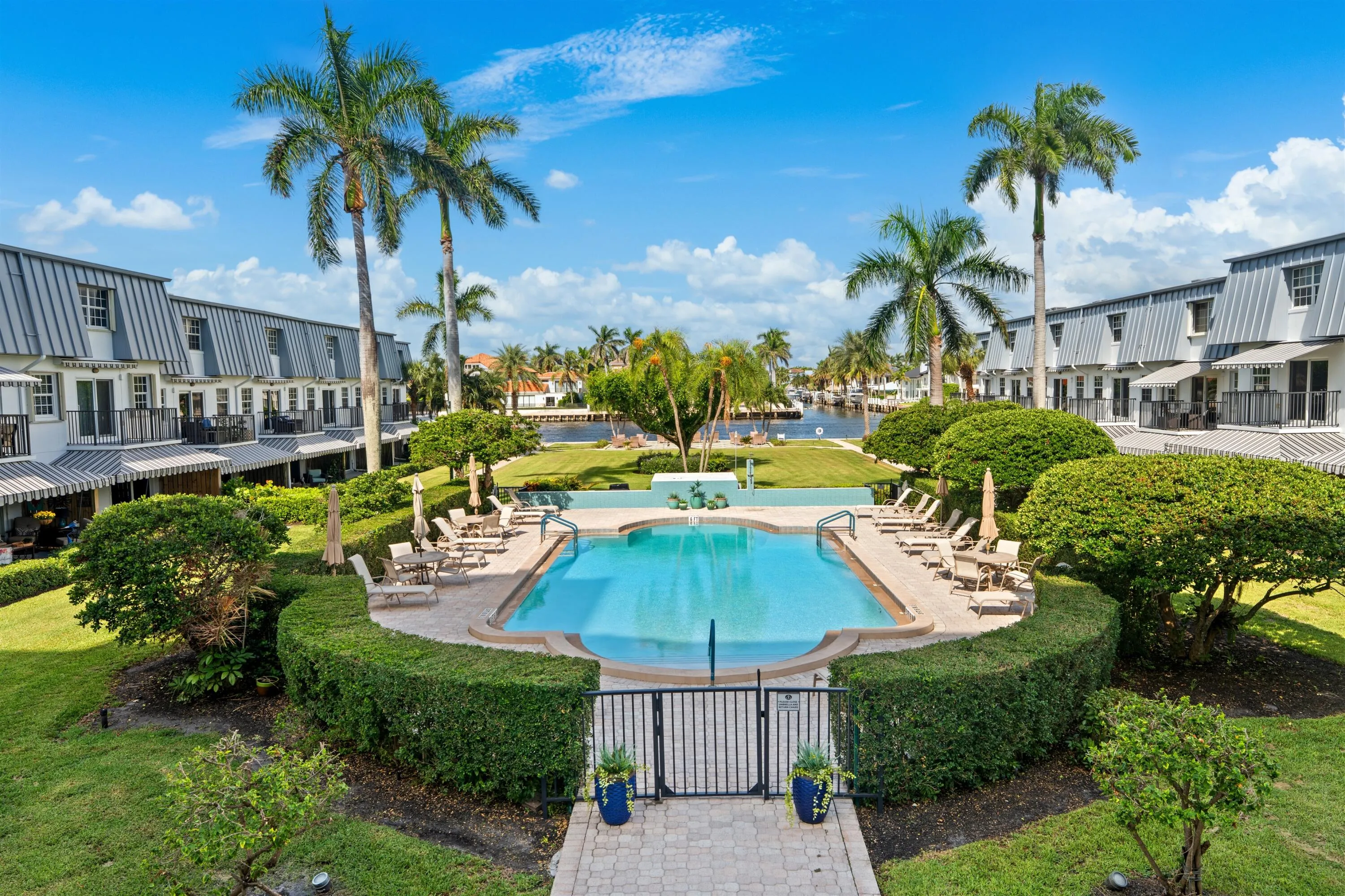 Heated and chilled pool along the intracoastal