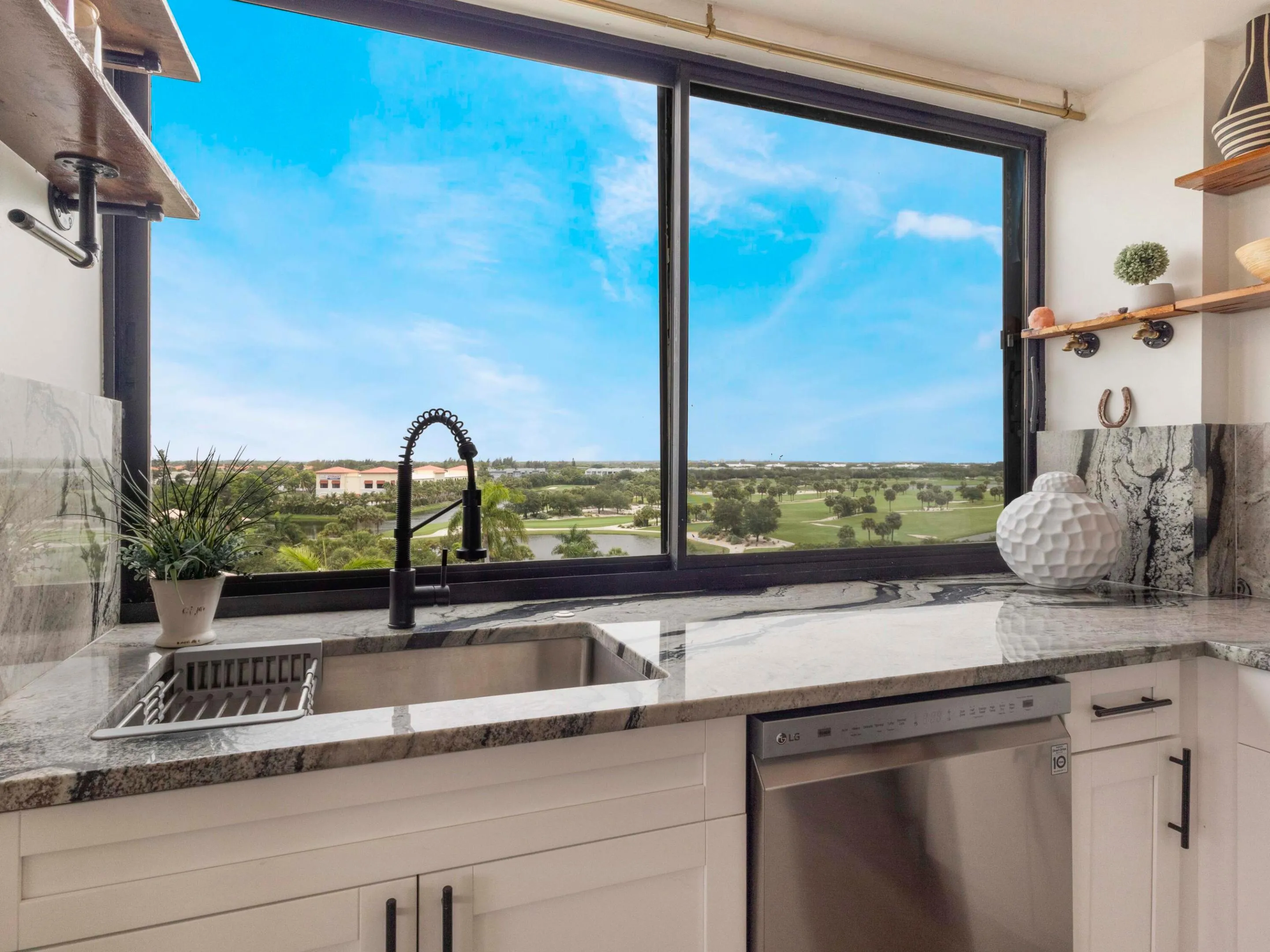 Golf View from Kitchen