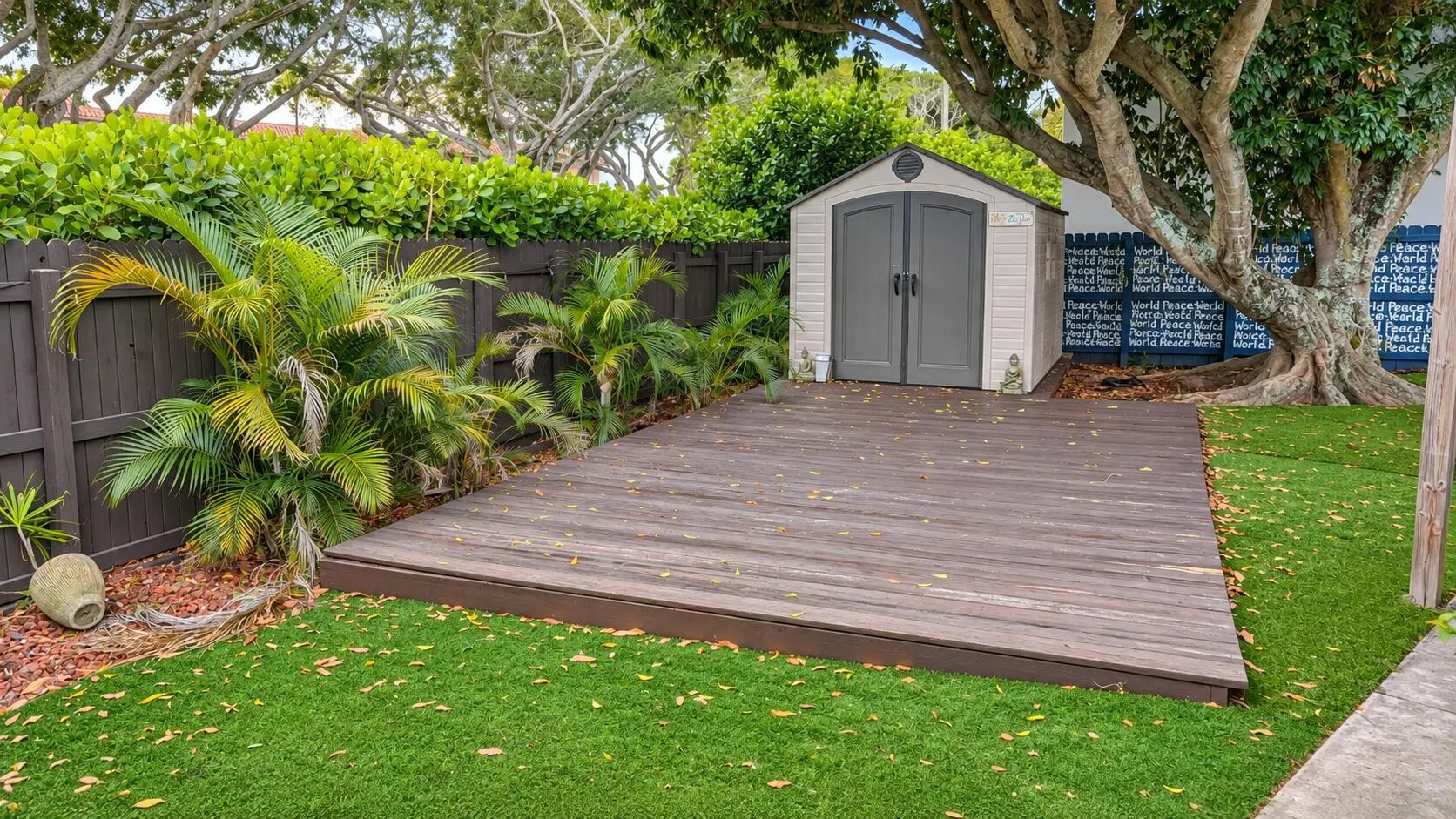 Outdoor Yoga Deck & Storage