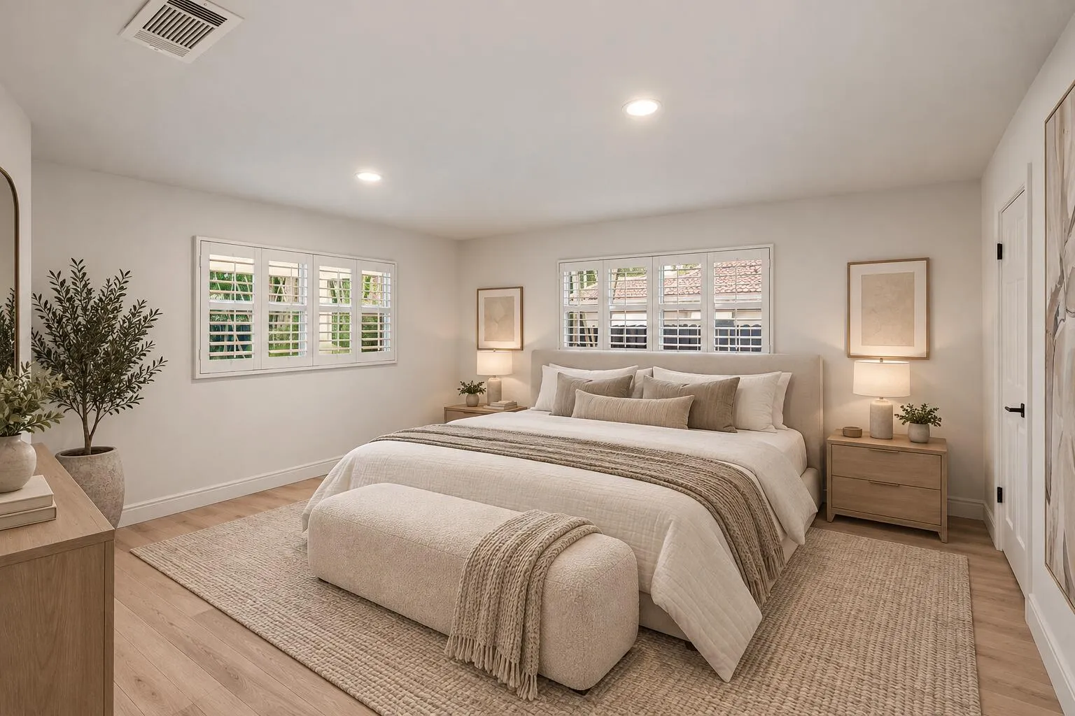 Primary bedroom - Staged