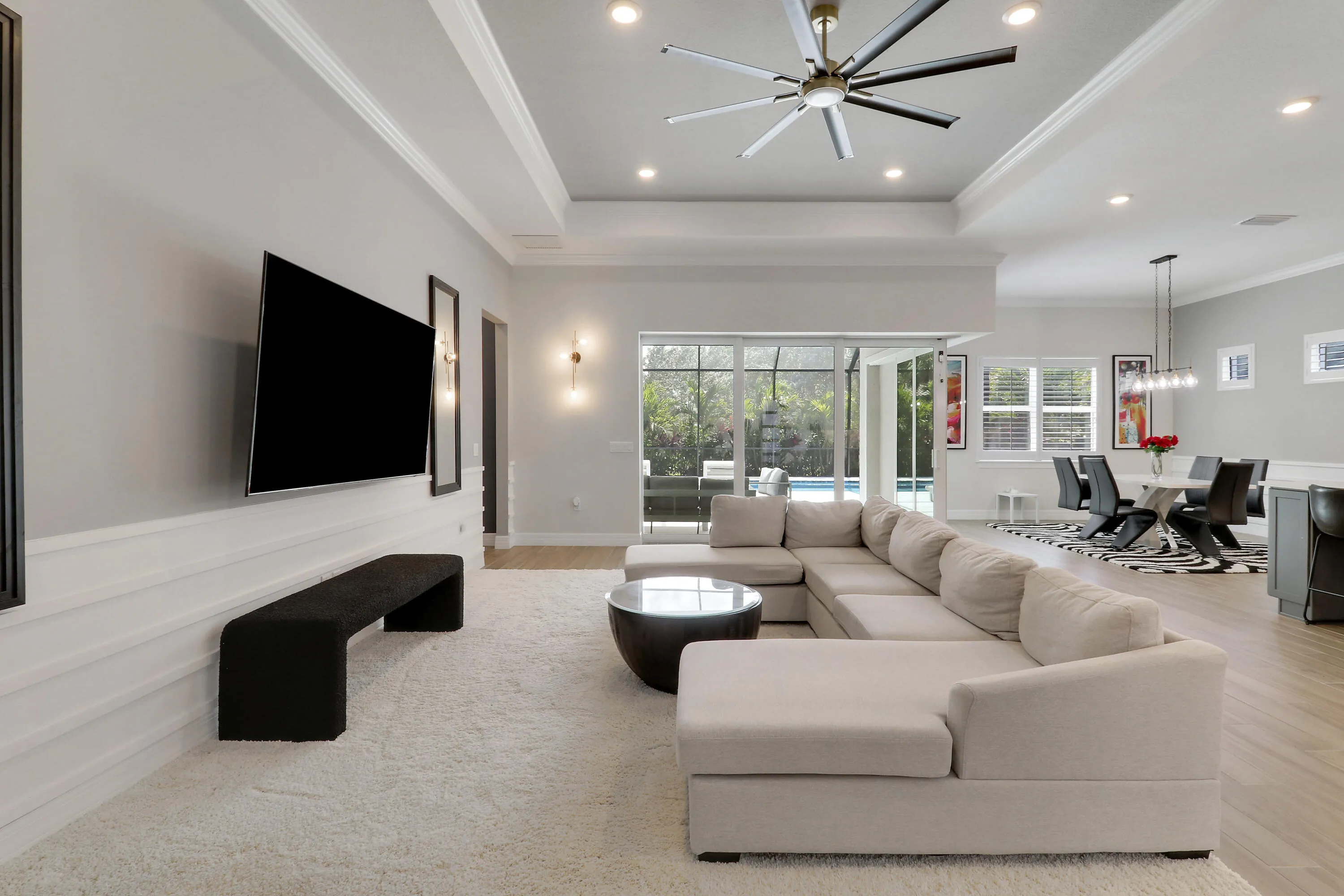Great Room and Dining Room Area