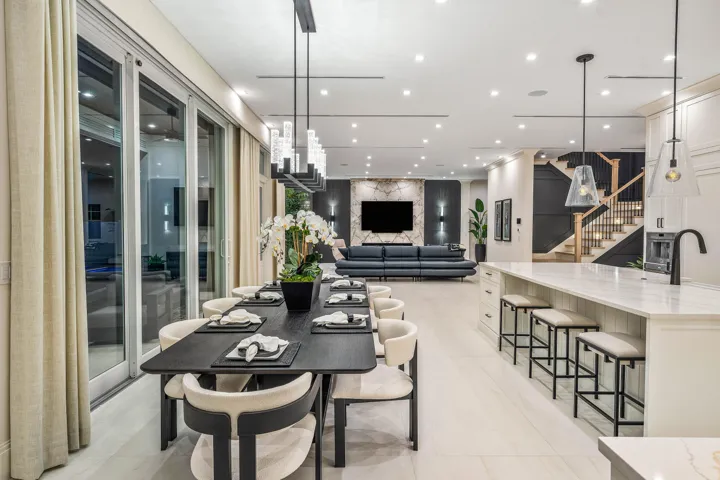 Dining, Family Room and Kitchen all integrated to form functional living space