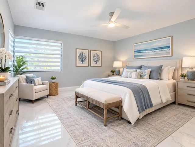 Virtual Staged Guest Bedroom