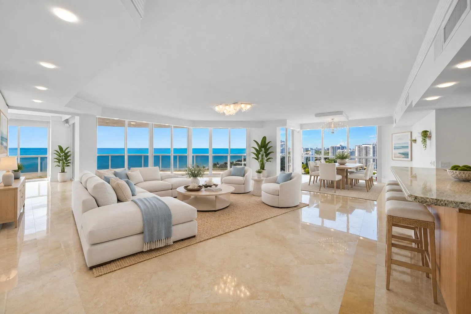 Livingroom virtually staged