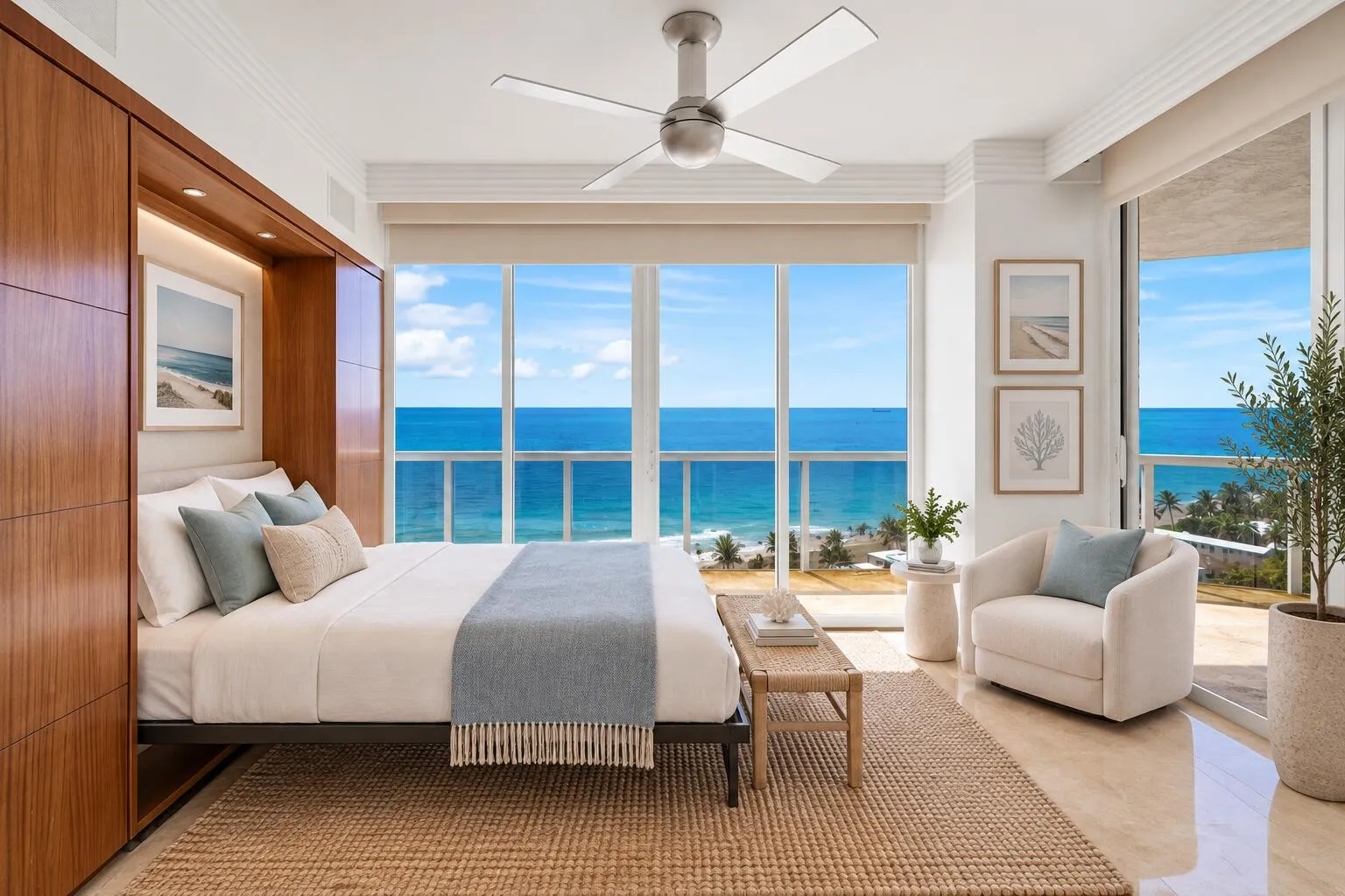 Guest room 1 with Murphy Bed virtually staged