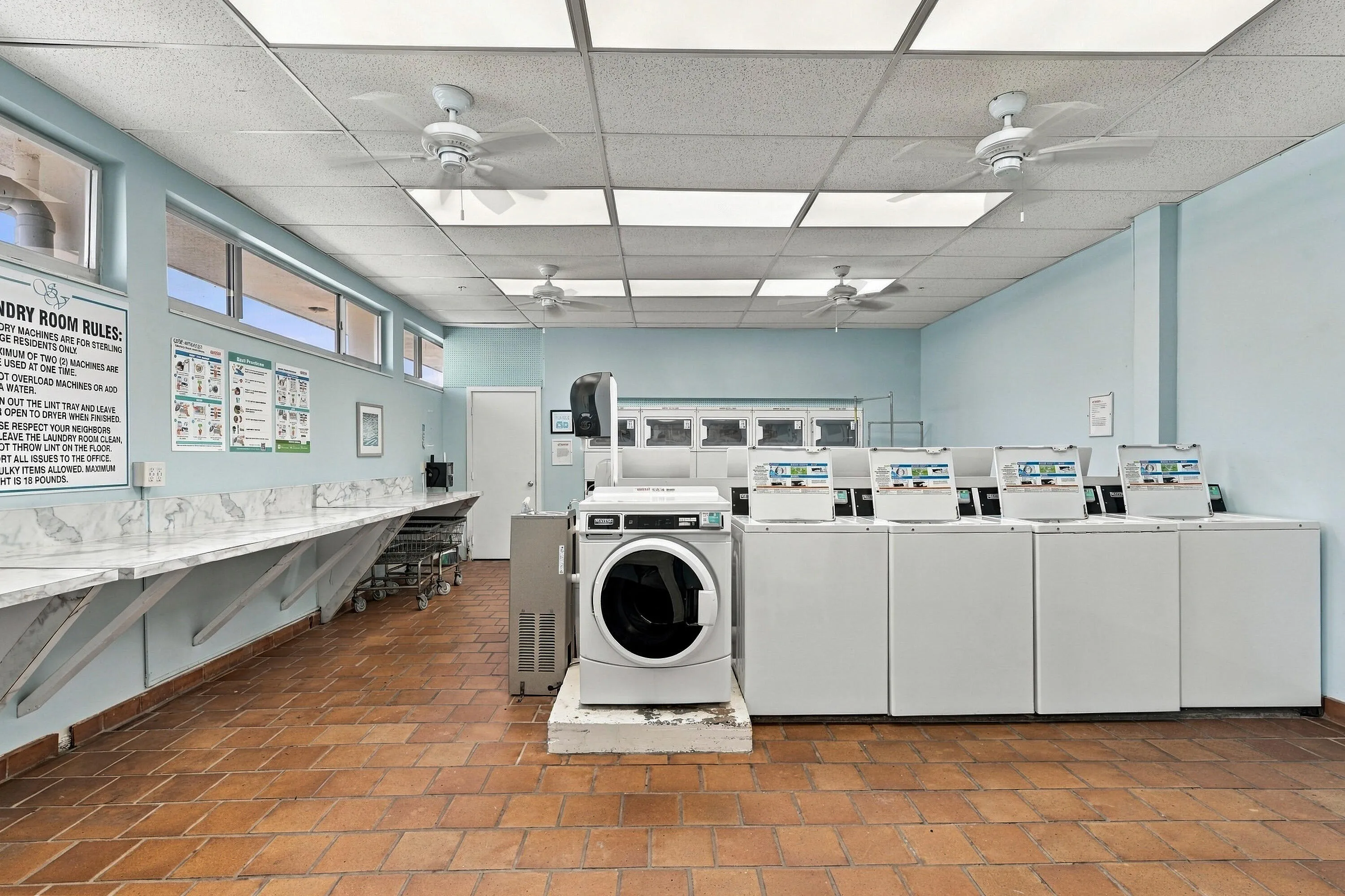 Laundry at Clubhouse open 24 hours