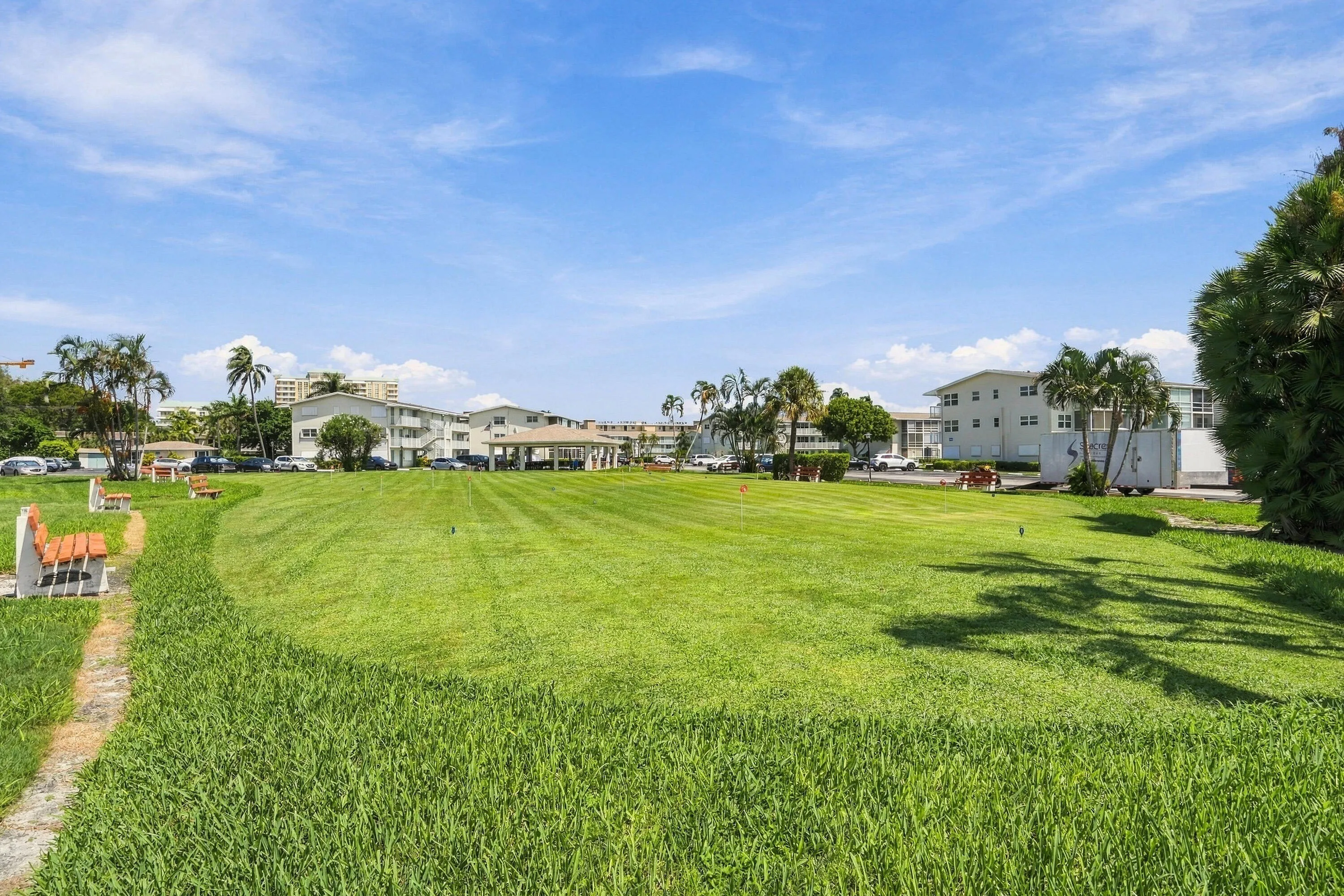Putting green near clubhouse