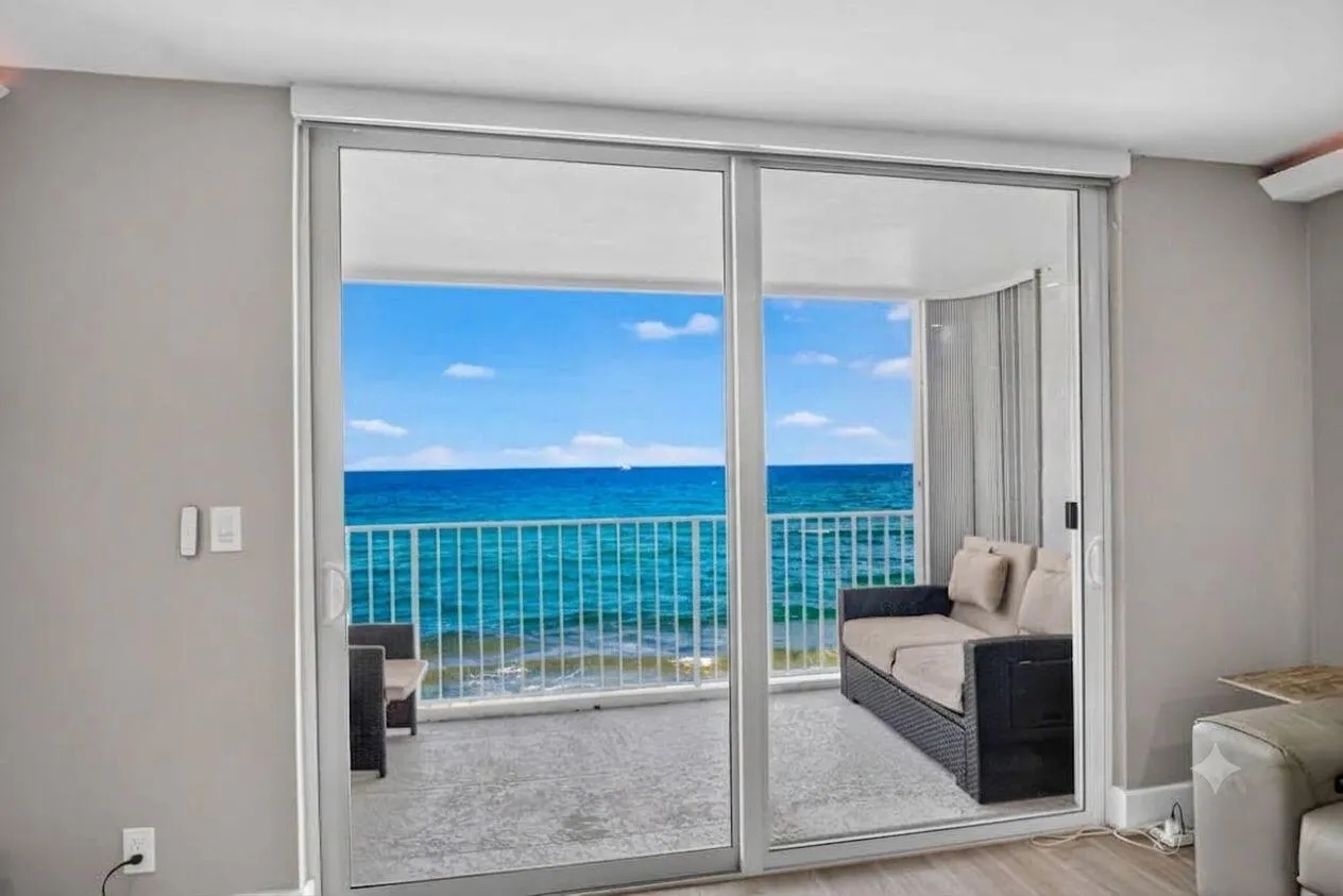 Direct Ocean View from Living room Balcony.