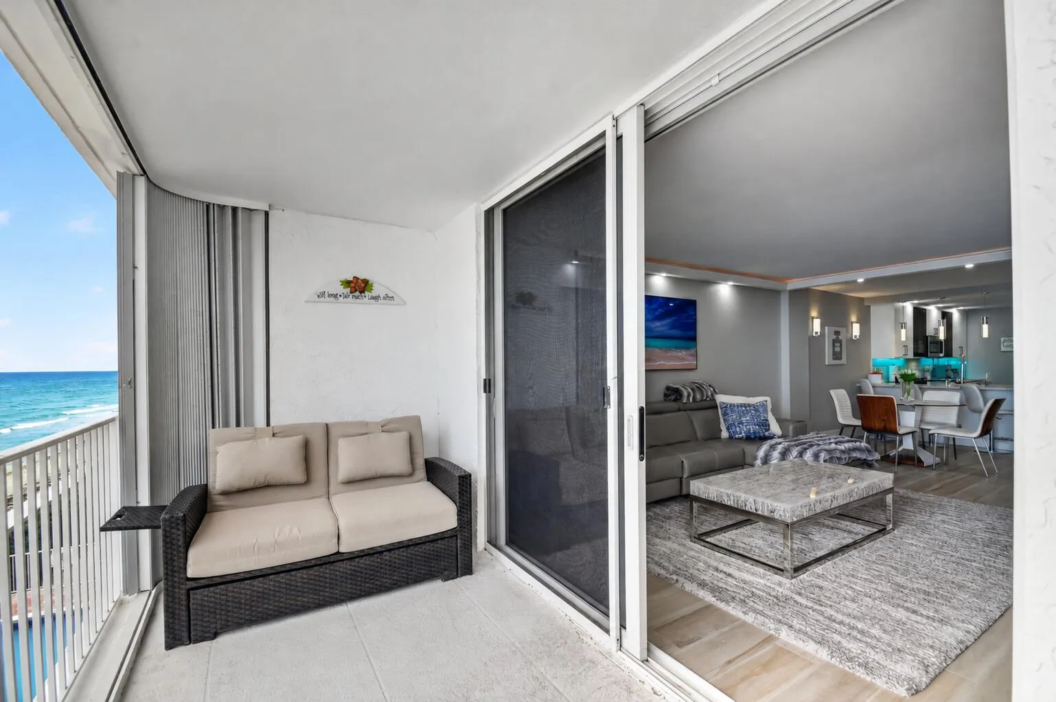 Balcony with Loveseat.