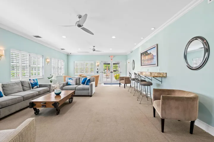 club house social room