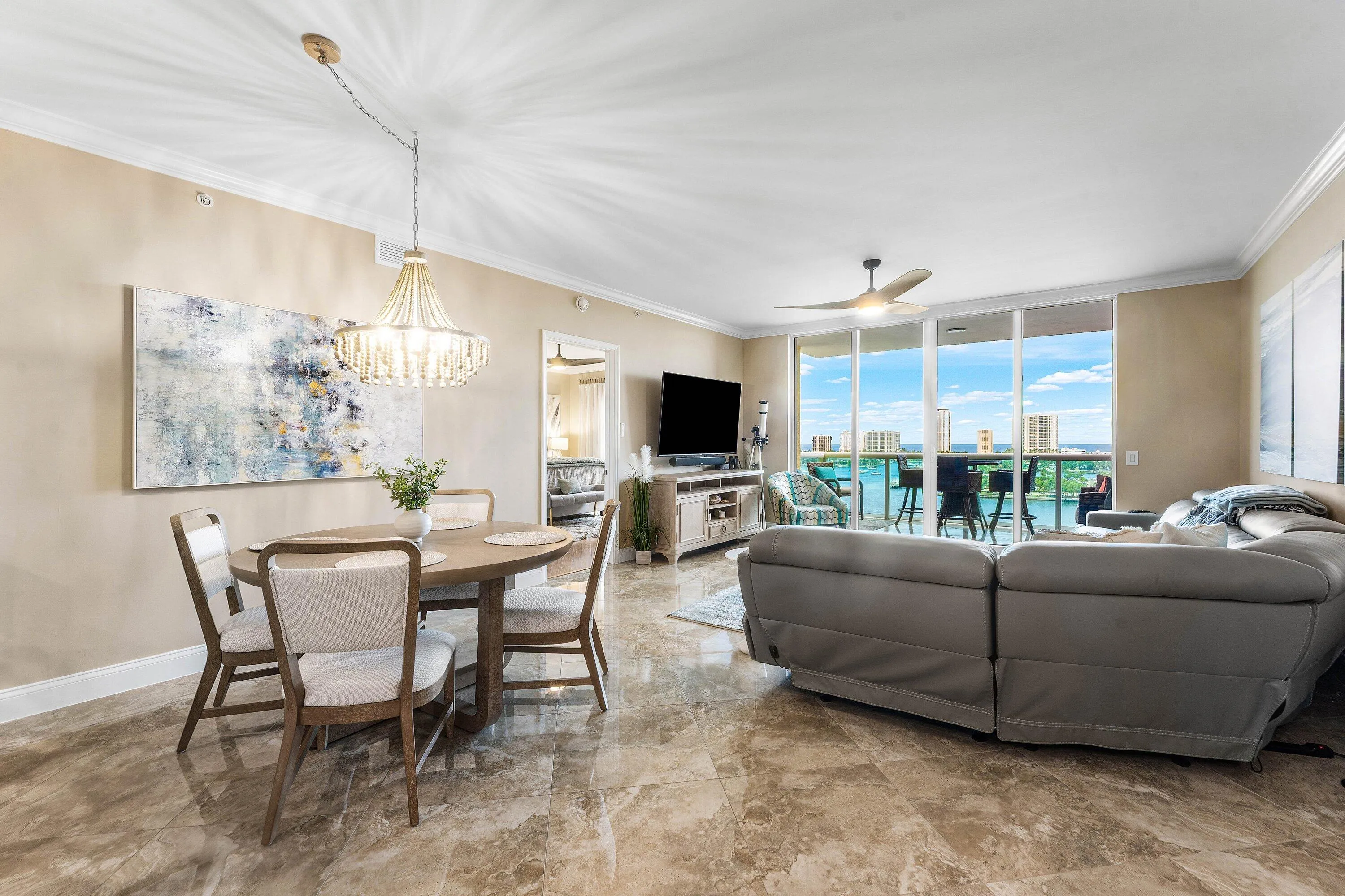 Crown Molding & Marble Floors