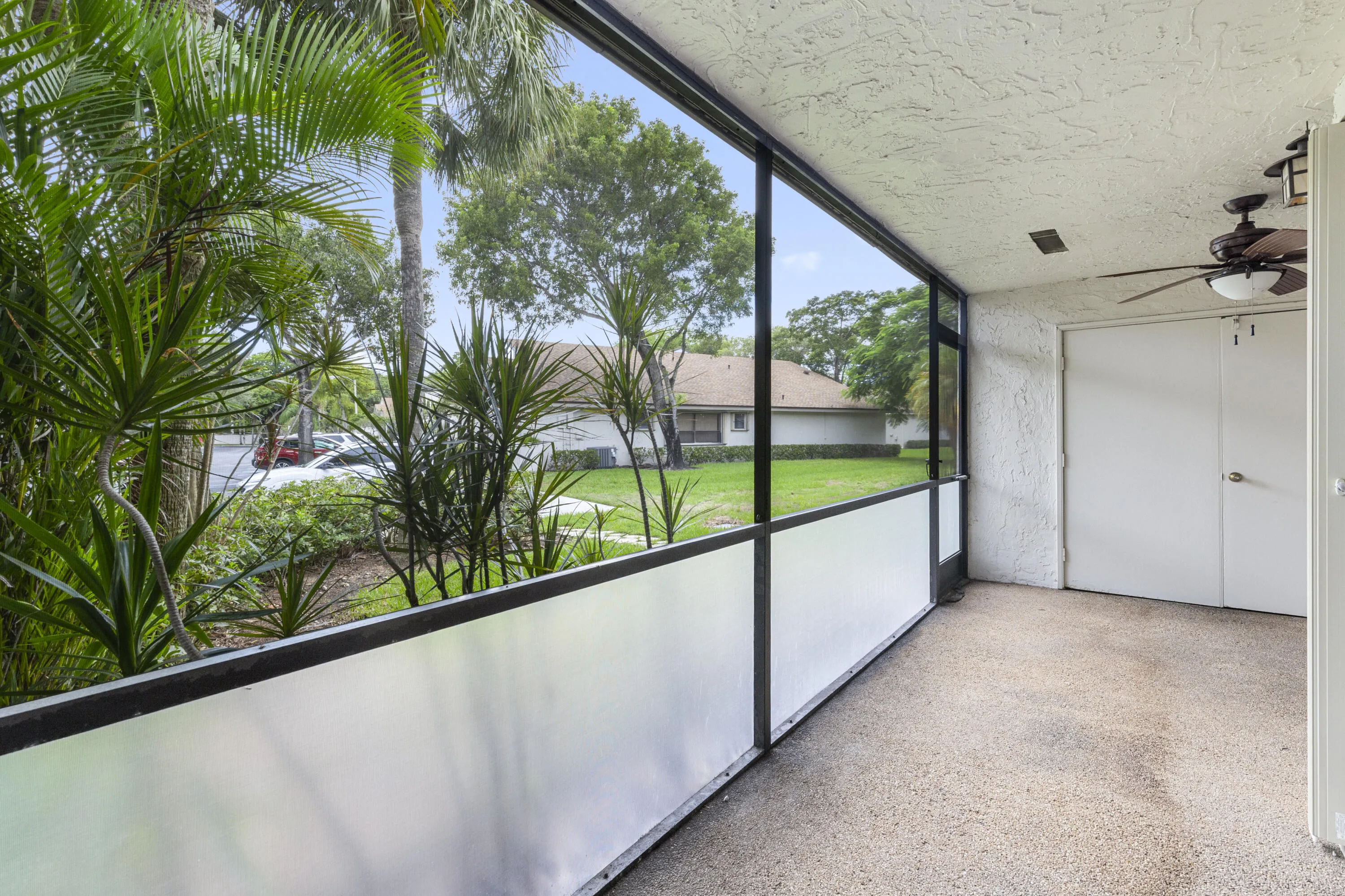 Large patio w/ back patio entrance.